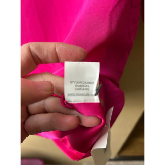 Trina‎ Turk 100% Silk Dress Pink Sequin Embellished  Size 4 - Picture 11 of 13